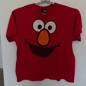 Sesame Street Elmo Graphic T-Shirt Mens 2XL Red Short Sleeve Crewneck